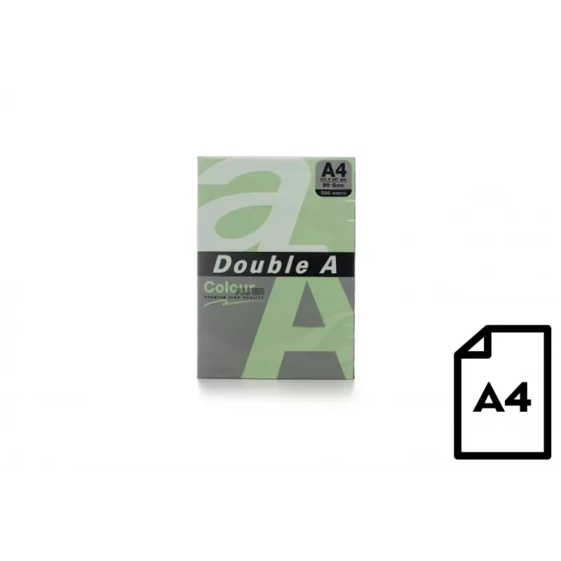 Värillinen paperi Double A, 80 g, A4, 500 arkkia, Emerald