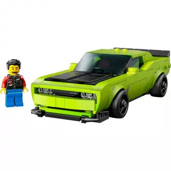 Rakennusleluauto LEGO Speed Champions Dodge Challenger SRT Hellcat 77237 — 390 osaa, 1 minifiguuri, ikäsuositus 9+