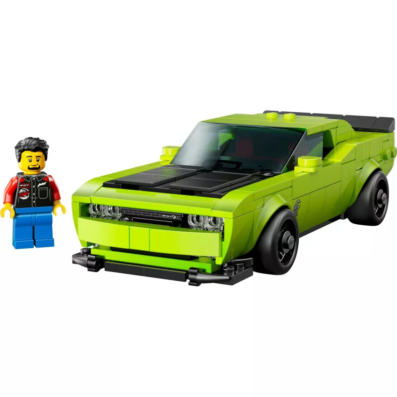 Rakennusleluauto LEGO Speed Champions Dodge Challenger SRT Hellcat 77237 — 390 osaa, 1 minifiguuri, ikäsuositus 9+