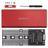 SSD-kotelo QOLTEC 51831 USB 3.0 M.2 SATA-asemille jopa 2 TB, punainen, tukee 30 mm pituutta, jopa 4 asemaa