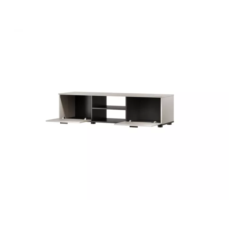 TV-taso cama meble SOHO 140x43x37 cm — kansi cashmere, musta runko
