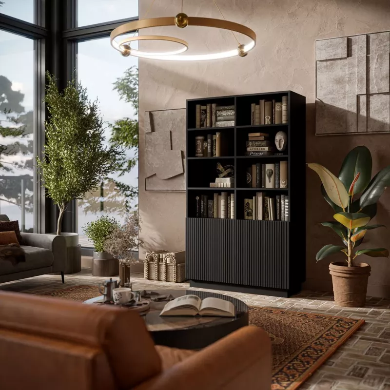Cama LIVERTI hyllyyksikkö 100x42x171 musta
