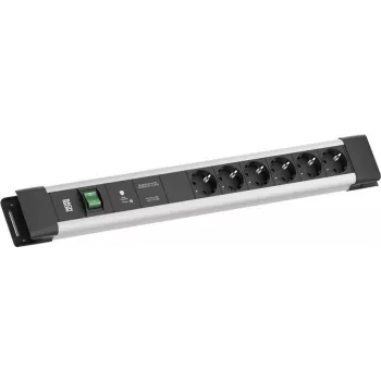Bachmann CONNECTUS 6xCEE7/3 1xGVS-Plus 1x kytkin 2,0 m CEE7/7 harmaa (BM005924)