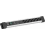 Bachmann CONNECTUS 6xCEE7/3 1xGVS-Plus 1x kytkin 2,0 m CEE7/7 harmaa (BM005924)