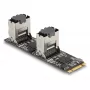 DeLOCK muunnin M.2 2280 Key B+M pistoke 8 x SATA
