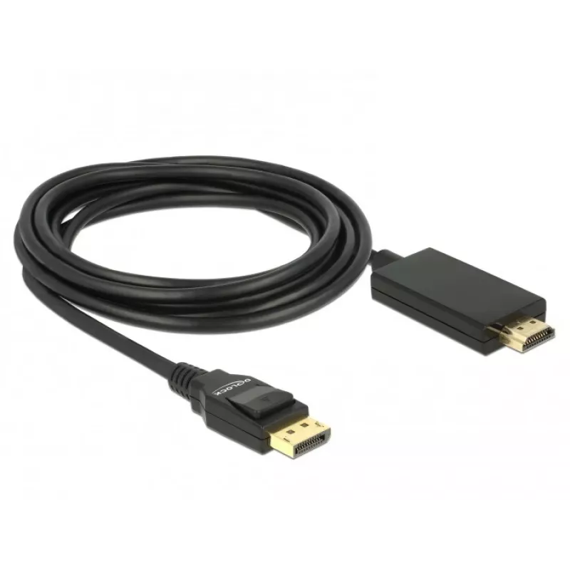 Videokaapeliadapteri DeLOCK 85318 DisplayPort HDMI:hen 3m musta