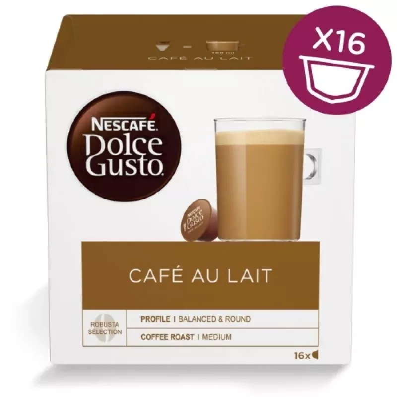 Nescafe Dolce Gusto Cafe Au Lait kahvi, 16 kapselia
