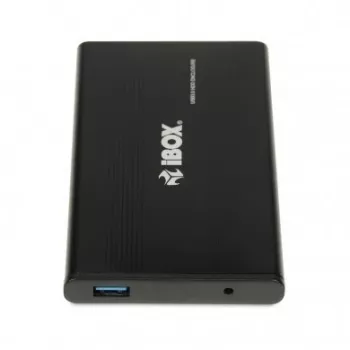 HDD-kotelo IBOX HD-02 musta 2,5 tuuman SATA-asemille, USB 3.2 Gen 1 (Type-A), yksi paikka, metalli