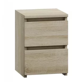 Yöpöytä top e shop M2 SONOMA — 2 laatikon yöpöytä, tammi, 300×300×400 mm