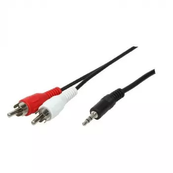 LogiLink audiokaapeli - stereo mini-3,5 mm -pistoke uros - RCA x 2 uros
