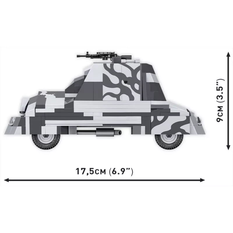 COBI 3114 Historical Collection rakennussarja, improvisoitu panssariauto Kubus, Varsovan kansannousu, 302 osaa