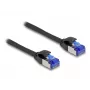 Verkkokaapeli DeLOCK RJ45 Cat.6A S/FTP ohut 1 m musta