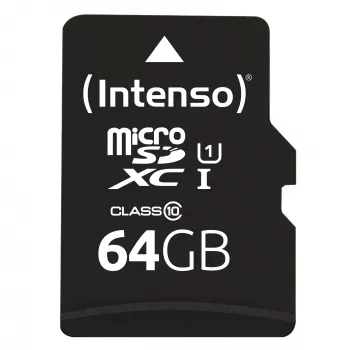 Muistikortti Intenso 64GB MicroSDXC UHS-I Class 10 3423490