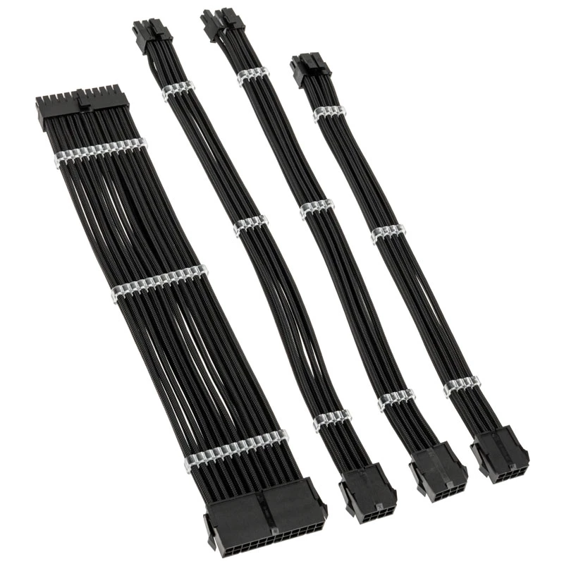 Kolink Core Standard Braided -kaapelinjatkossarja - Jet musta
