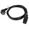 Virtajohto CEE 7/7 - IEC 320 C19 16A VDE 1,8M musta