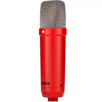 Studiokondensaattorimikrofoni RØDE NT1 Signature Red — herttakuvio, 20–20000 Hz, -32 dB herkkyys, XLR (3-napainen), 313 g