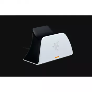 Latausteline Razer RC21-01900100-R3U1 PlayStation 5 -ohjaimelle — valkoinen, lataa yhden ohjaimen, sisältää USB-C–USB-A-kaapelin