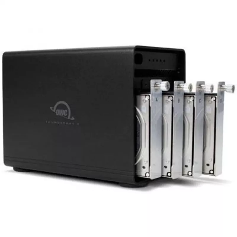 ThunderBay 4 (musta, 4-paikkainen Thunderbolt 3 -ulkoinen asemakotelo)