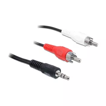 Audiokaapeli DeLOCK 84942 3 m 3,5 mm liitin - 2x RCA musta punainen valkoinen