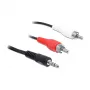 Audiokaapeli DeLOCK 84942 3 m 3,5 mm liitin - 2x RCA musta punainen valkoinen