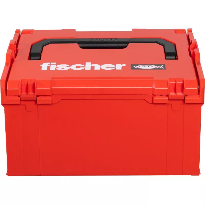 Työkalulaatikko FISCHER L-BOXX FLB 238 tyhjä, punainen/musta, modulaarinen säilytyslaatikko