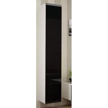 Cama suljettu kaappi VIGO '180' 180/40/30 valkoinen/musta kiiltävä