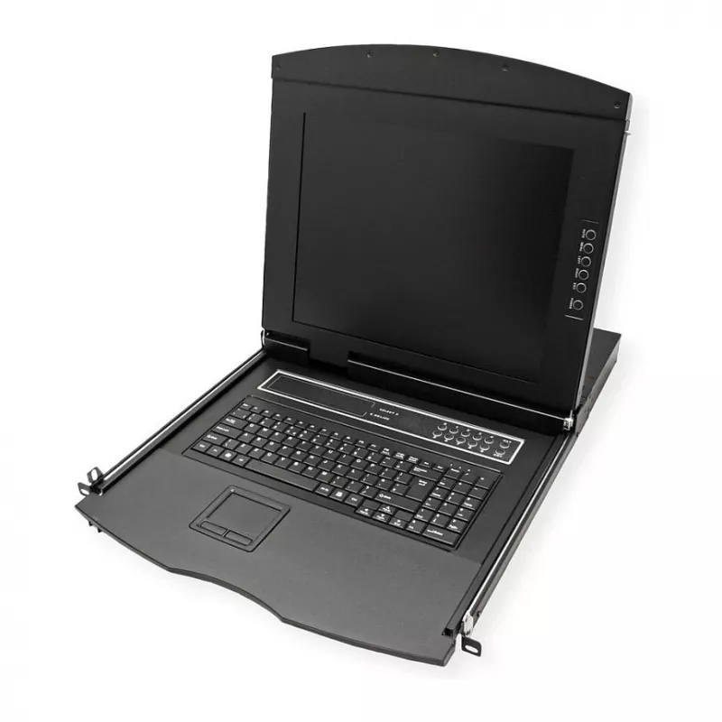 Kehikkokonsoli VALUE 26.99.0162 — 17 tuuman (43,2 cm) 1280x1024 1U, USB-näppäimistö/hiiri, musta
