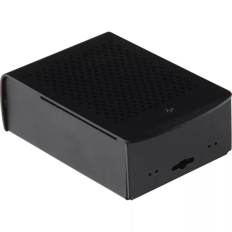 JOY-IT RPI CASE ALU06 - kotelo Raspberry Pi 4:lle, alumiini, musta (RB-ALUCASEP4+06)
