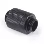 Alphacool ES D-Plug 20 mm G1/4 ulkokierre – G1/4 ulkokierre, Deep Black