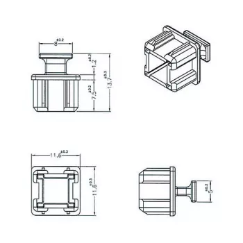 DeLOCK pistorasian turvasuoja 64012 musta 10 kpl polypropeeni