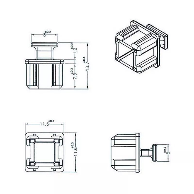 DeLOCK pistorasian turvasuoja 64012 musta 10 kpl polypropeeni
