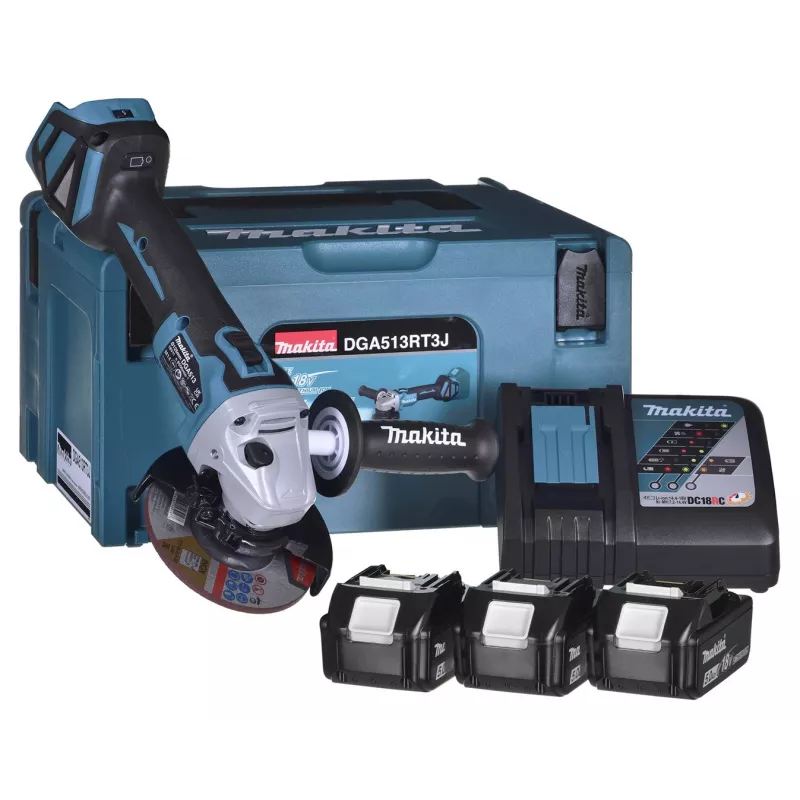 Kulmahiomakone 18V 3x5.0Ah akku DGA513RT3J MAKITA