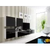 Cama Square kaappi VIGO 50/50/30 valkoinen/musta kiiltävä