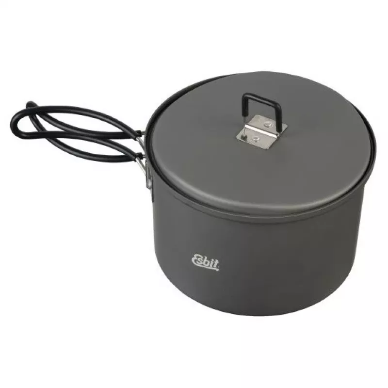 ESBIT retkikeittosarja spriikeittimellä, alumiini 1,5 L, Ø15,4 cm, H115 mm, musta