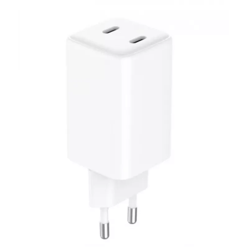 GRATEQ OLOS seinälaturi PD/PPS, 2x USB-C, GaN, 65 W