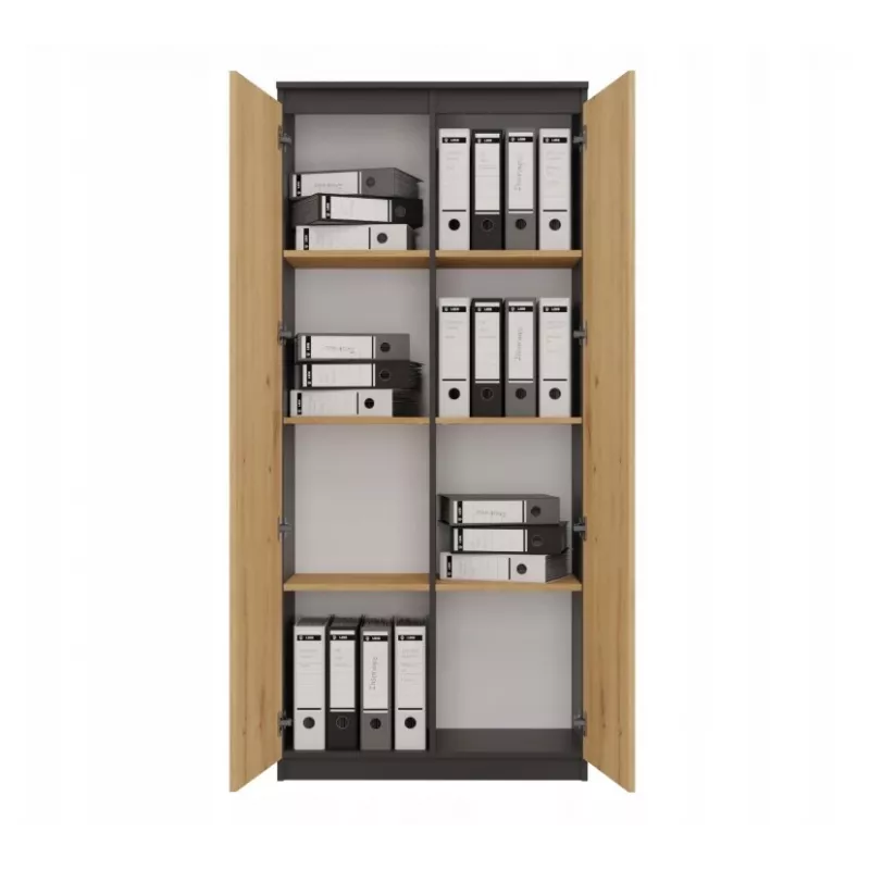 RS-80 HEMN OFFICE -hyllykkö, antrasiitti/artisan oak