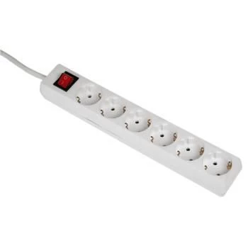 Hama 00108833 ylijännitesuoja valkoinen 6 AC-lähtöä 230 V 5 m