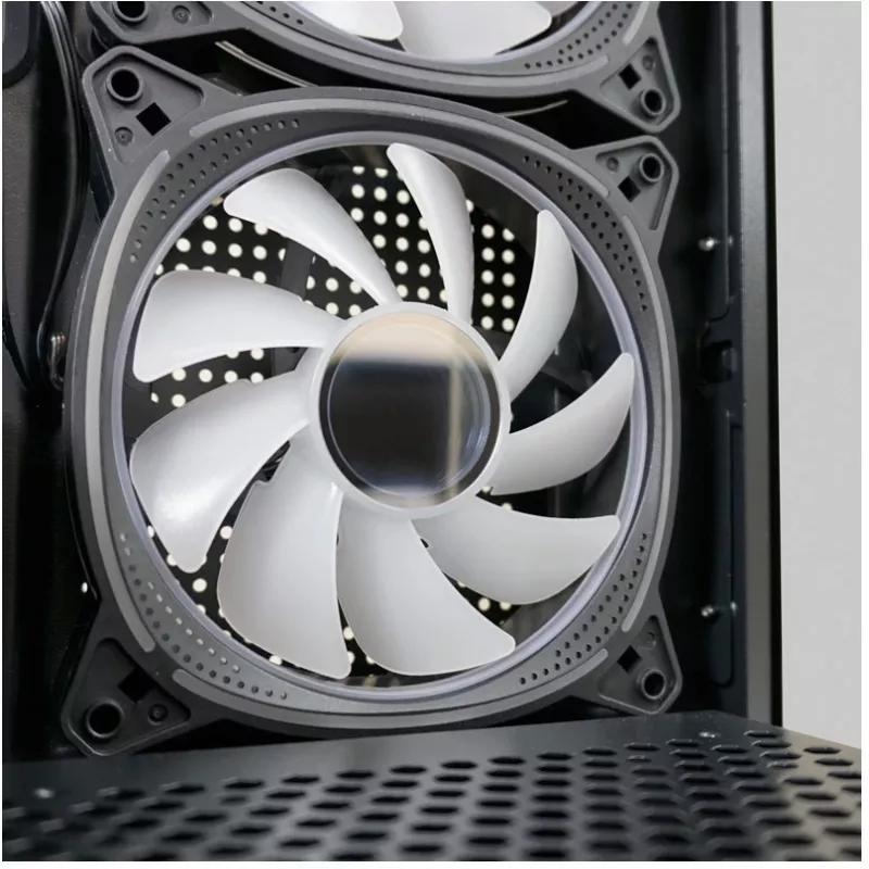 LC-Power kotelo MidiTower 715B musta USB3.2/audio ilman virtalähdettä SEAMLESS_X (LC-715B-ON)