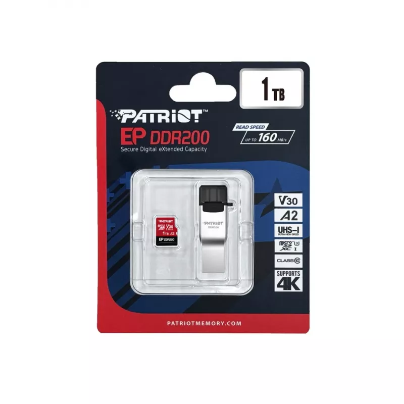 Patriot Memory EP DDR200 muistikortti 1TB MicroSDXC 160/120 MB/s (PEF1TEP33MCX)