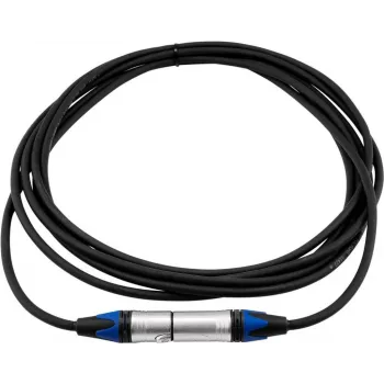 PSSO XLR-kaapeli 3-napainen, 5 m, musta, Neutrik-yhteensopivat liittimet