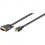 Wentronic Goobay HDMI™ / DVI-D -kaapeli, musta, 3 m - 19-napainen HDMI™-uros > DVI-D (18+1) -uros (51581)