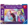 Palapeli Ravensburger Unicorn Academy – 3 x 49 palaa, setti lapsille