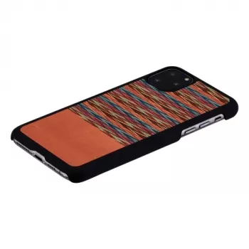 Älypuhelinkotelo man and wood iPhone 11 Pro Maxille — ruskea ruutukuvio, musta reuna