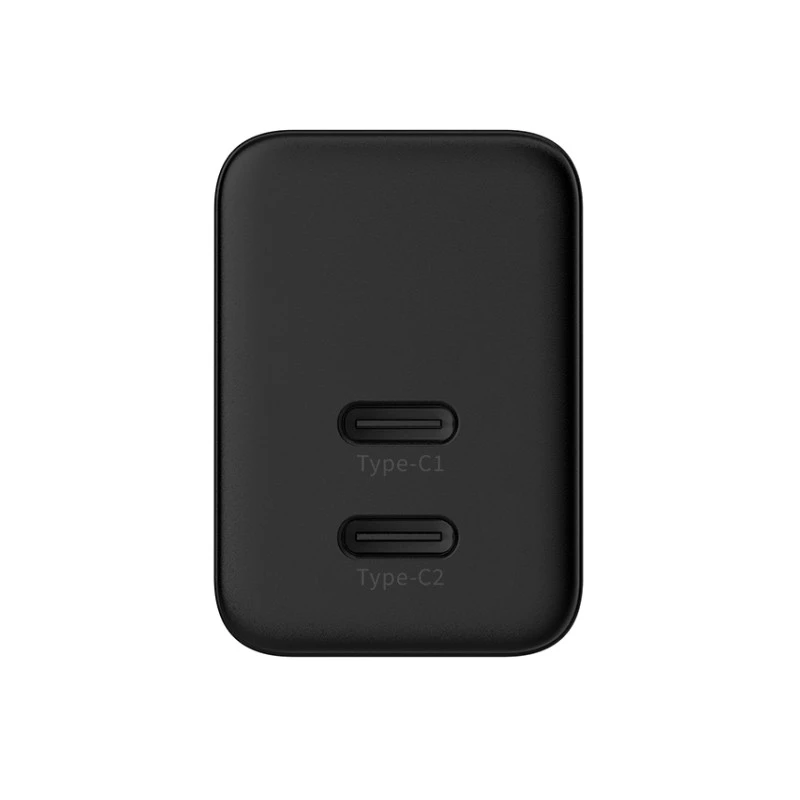 Crong seinälaturi Ultra Compact GaN 35W PD 3.0 2x USB-C (musta)
