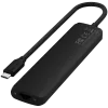 Satechi 7-in-1 USB-C ohut multiport-sovitin Ethernet (USB-C PD, 2x USB-A, HDMI 4K, Ethernet, kortinlukija micro/SD) (musta)