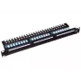 Alantec PK013 kytkentäpaneeli 19" 1U, 24x RJ-45, Cat5e UTP, LSA, hyllyllä, musta