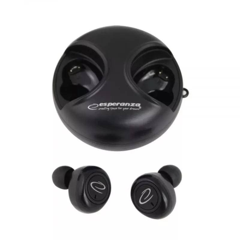Esperanza EH228K kuulokkeet/headset langaton nappikuulokkeet puhelut/musiikki Micro-USB Bluetooth musta