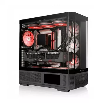 Mid-Tower PC-kotelo THERMALTAKE Midi View 370 TG ARGB musta karkaistulla lasilla