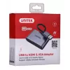 UNITEK V1304A videokaapelisovitin 0,15 m USB Type-A HDMI + VGA (D-Sub) harmaa