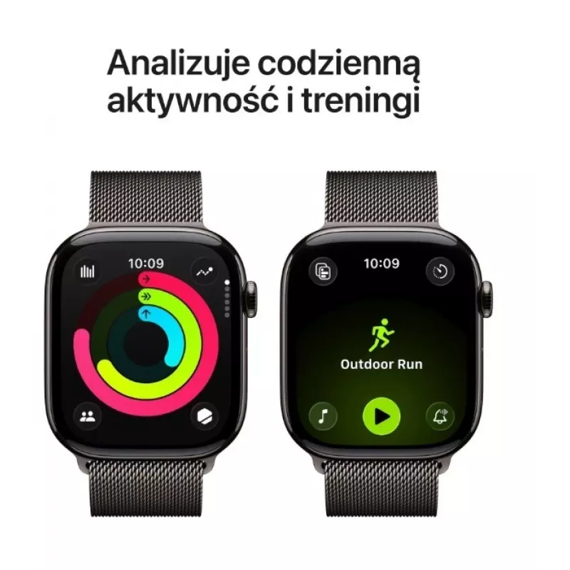 Apple Watch Series 11 GPS + Cellular 46mm Slate Titanium Case Slate Milanese Loop M/L